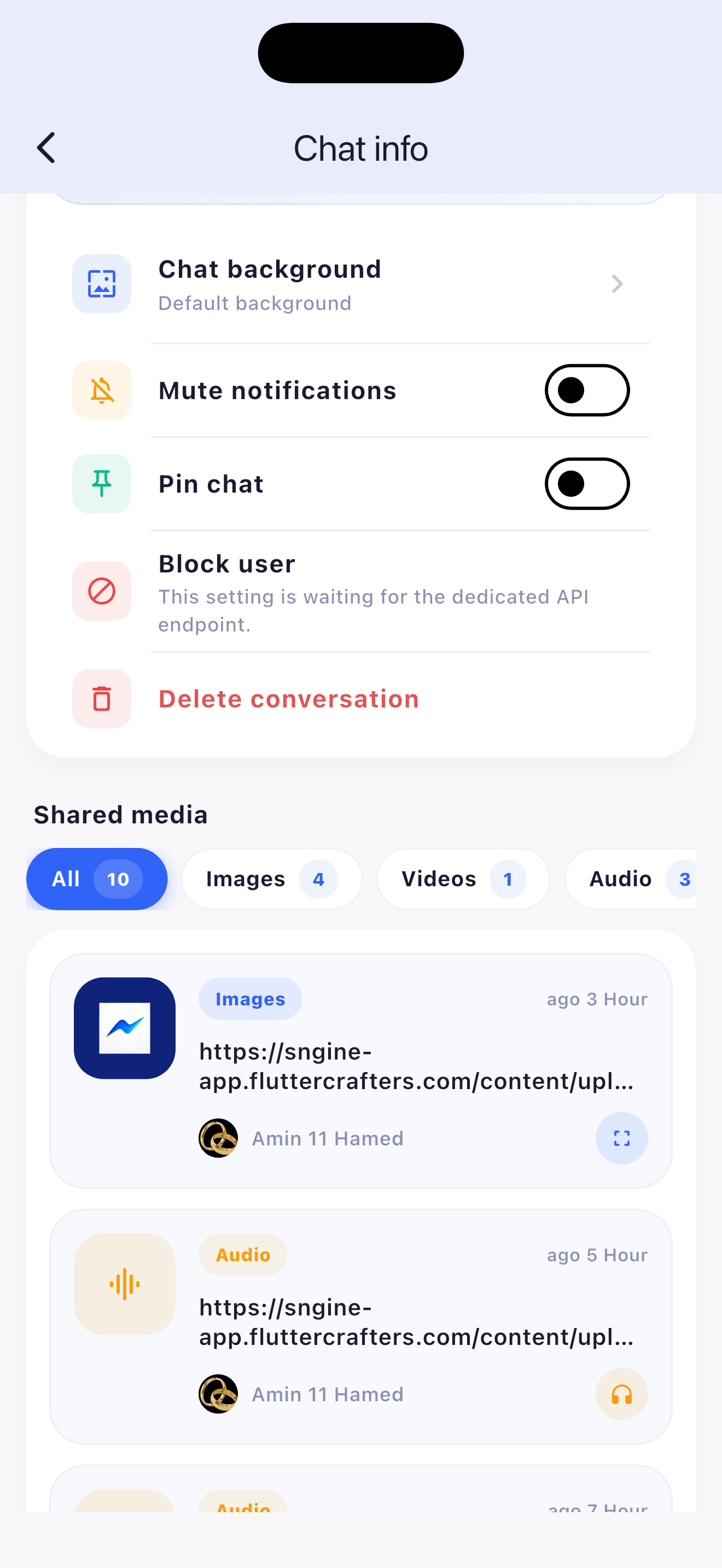 Sngine Messenger – Flutter Social Networking App (Android & iOS) mobile preview
